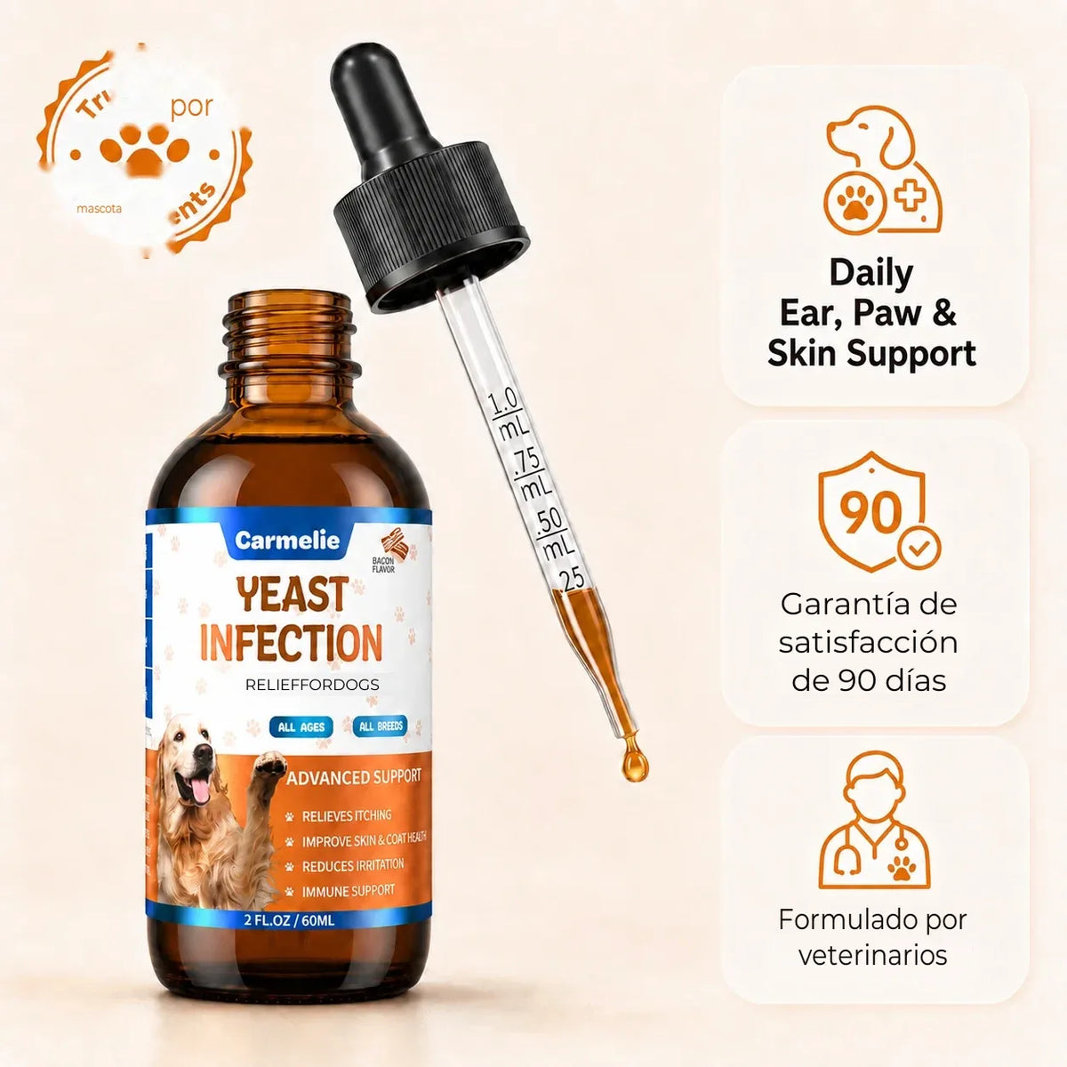 Carmelie Yeast Infection Gotas para perros