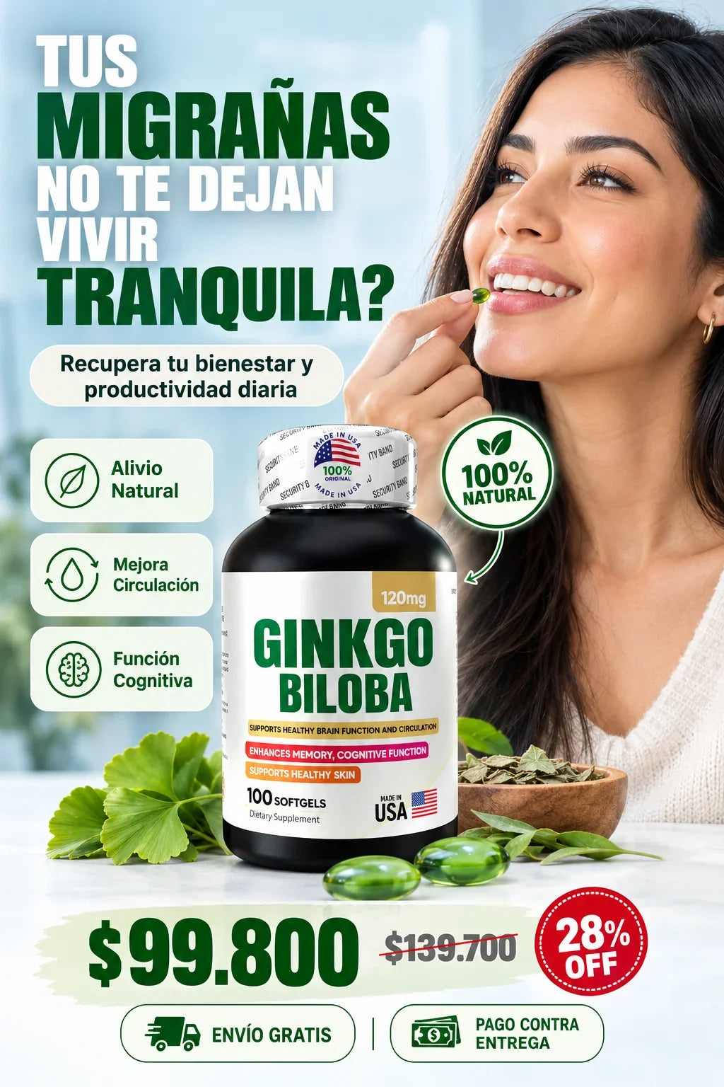 Ginkgo Biloba X 100 Sofgels