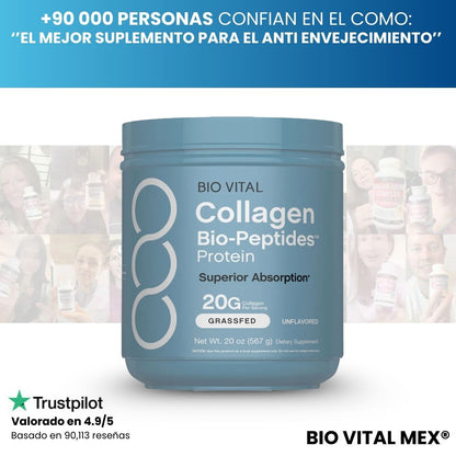Bio Vital® Colágeno y Proteína de Alta Pureza Anti Edad